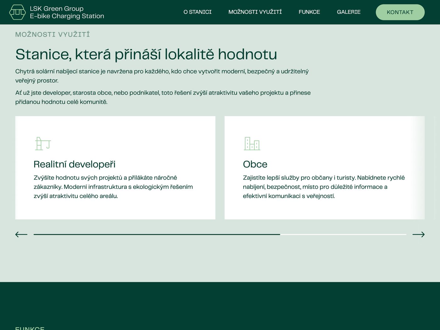 Využití stanice pro developery, obce a firmy