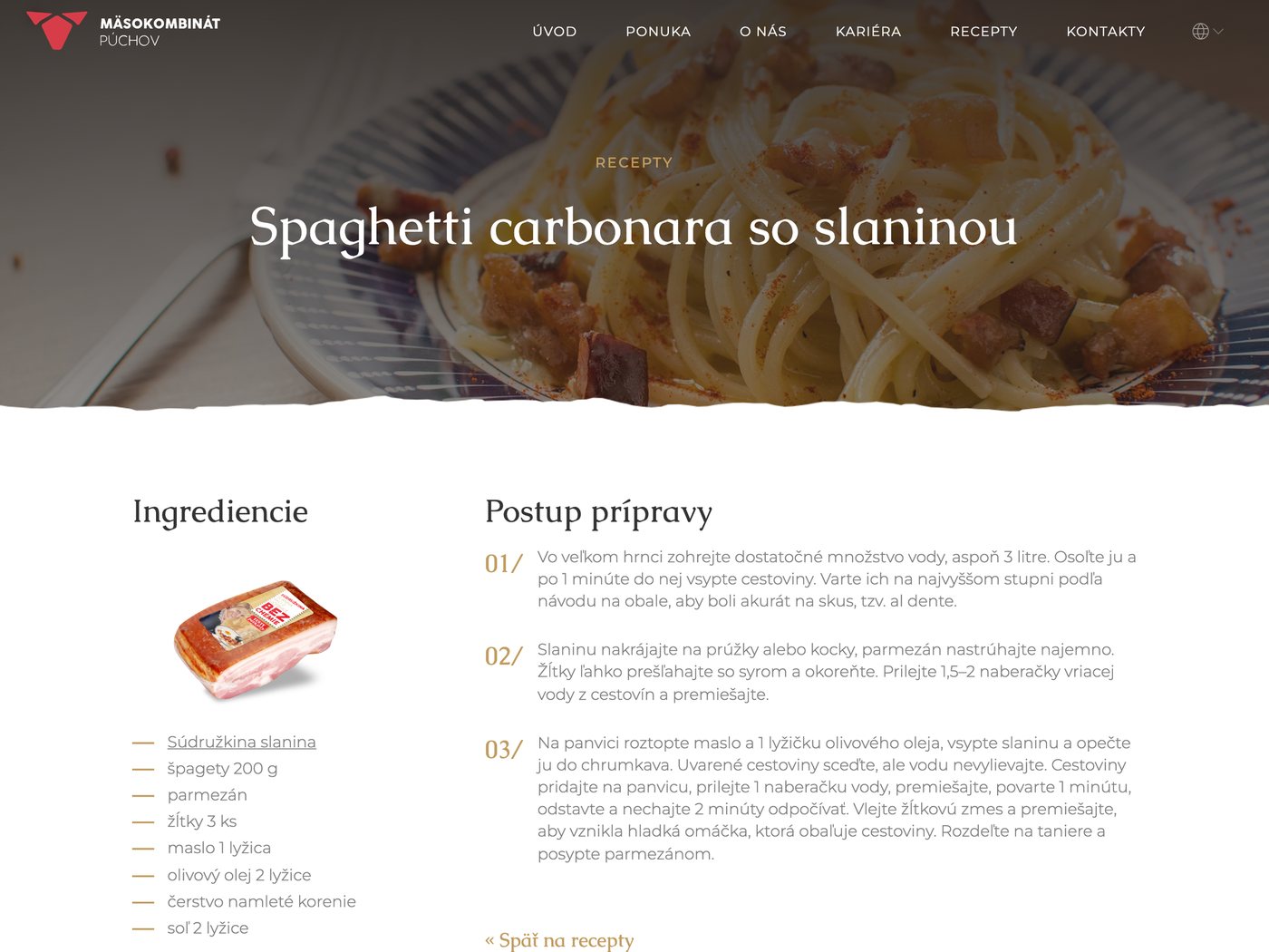 Detail receptu Spaghetti carbonara