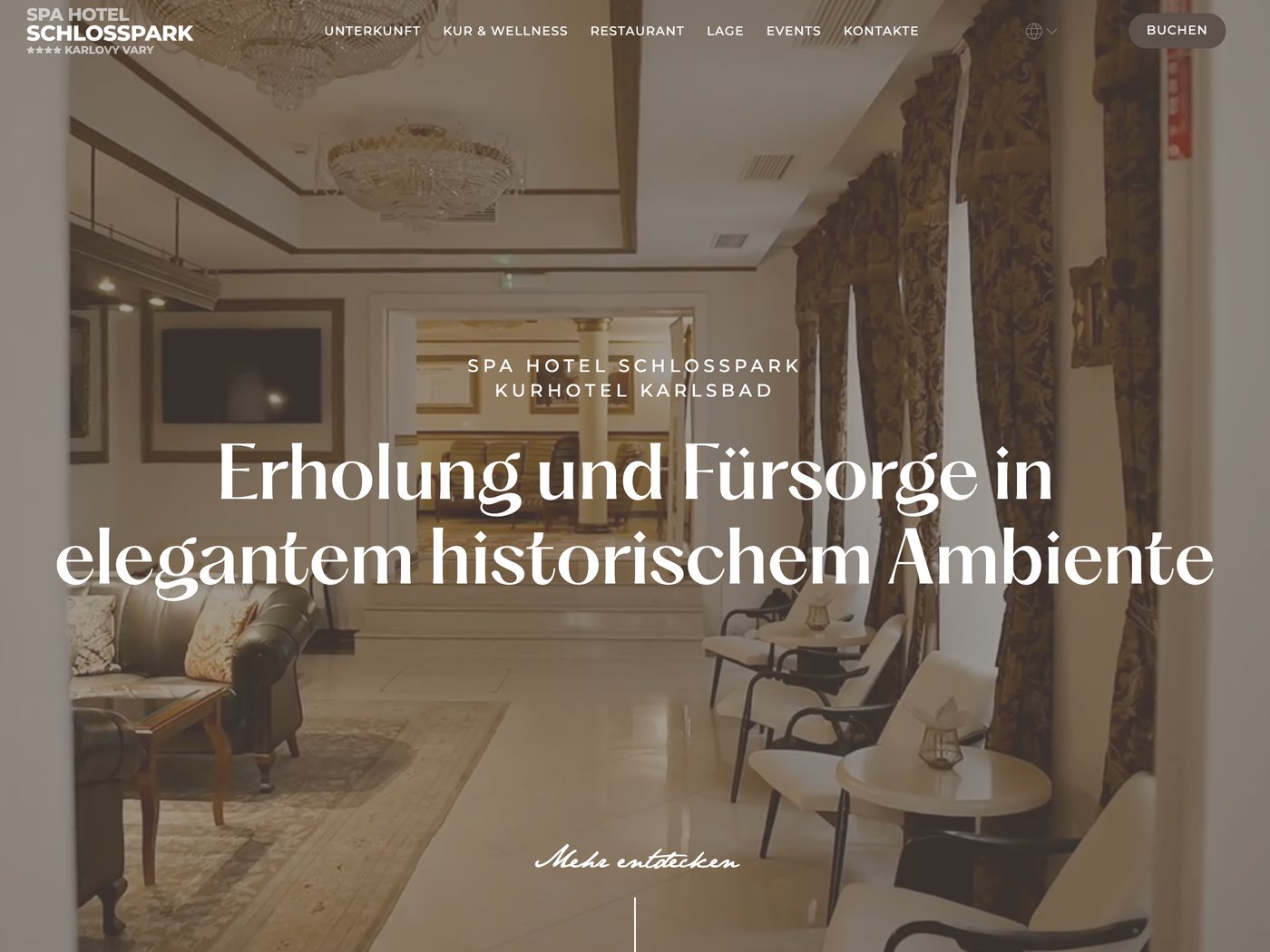 Německá verze webu: Kurhotel Karlsbad